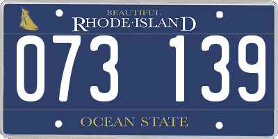 RI license plate 073139