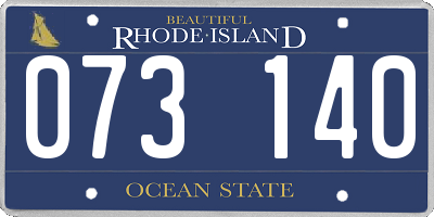 RI license plate 073140