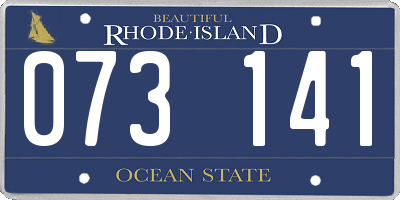 RI license plate 073141