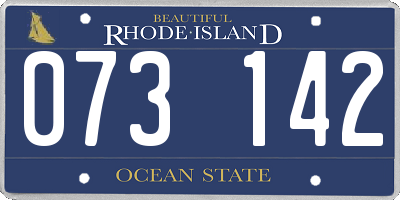 RI license plate 073142