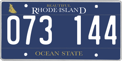 RI license plate 073144