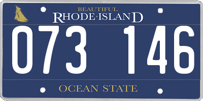 RI license plate 073146