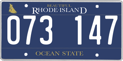RI license plate 073147