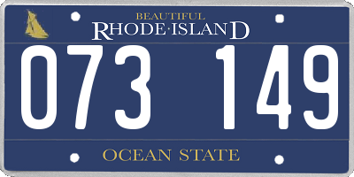 RI license plate 073149