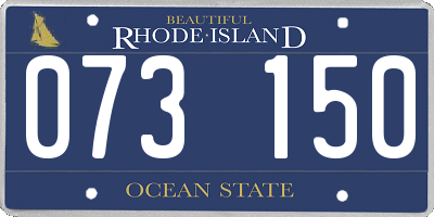 RI license plate 073150