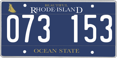 RI license plate 073153