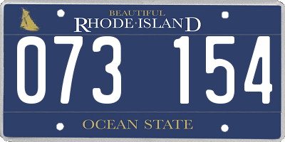 RI license plate 073154