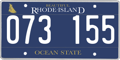 RI license plate 073155