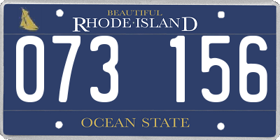 RI license plate 073156