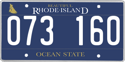 RI license plate 073160