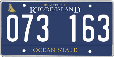 RI license plate 073163