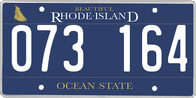 RI license plate 073164