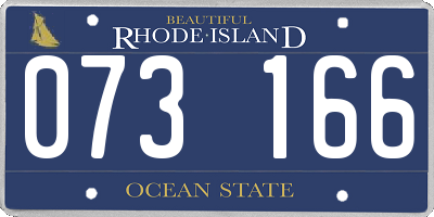 RI license plate 073166