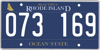 RI license plate 073169