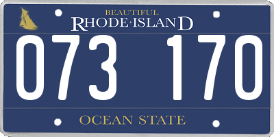 RI license plate 073170