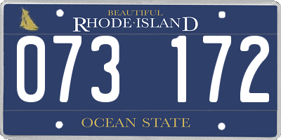 RI license plate 073172