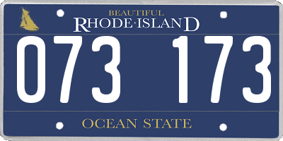 RI license plate 073173