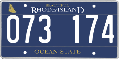 RI license plate 073174