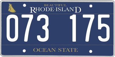 RI license plate 073175