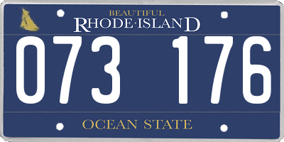 RI license plate 073176