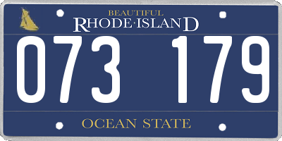 RI license plate 073179