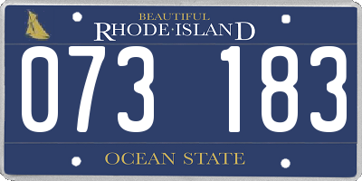 RI license plate 073183