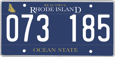 RI license plate 073185