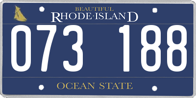 RI license plate 073188