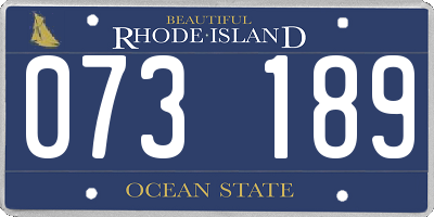 RI license plate 073189