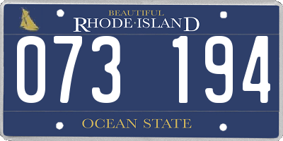RI license plate 073194