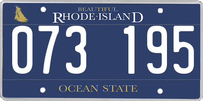 RI license plate 073195