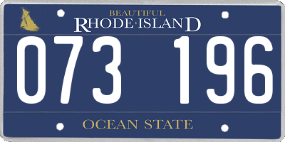 RI license plate 073196