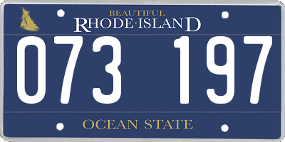 RI license plate 073197