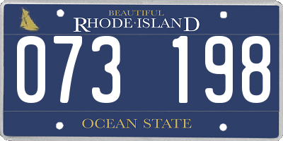 RI license plate 073198