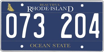 RI license plate 073204