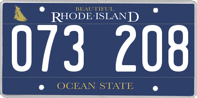 RI license plate 073208