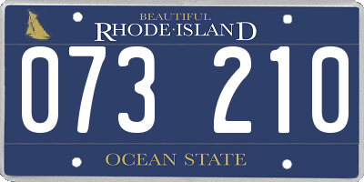 RI license plate 073210
