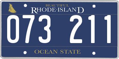 RI license plate 073211