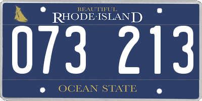 RI license plate 073213