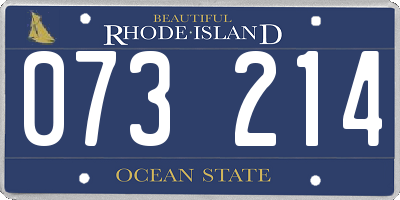 RI license plate 073214
