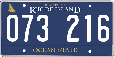 RI license plate 073216
