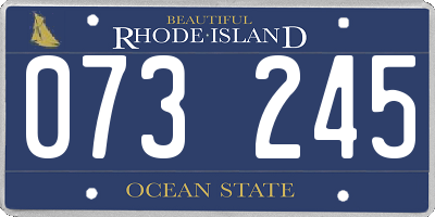 RI license plate 073245