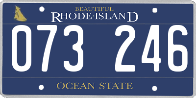 RI license plate 073246