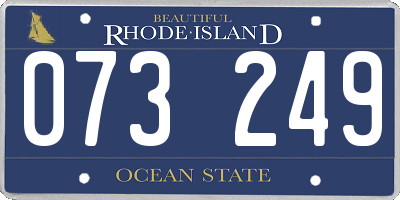RI license plate 073249