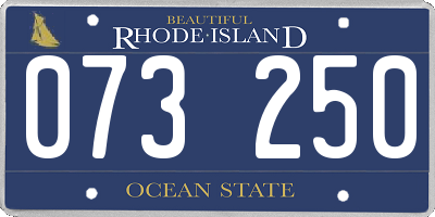 RI license plate 073250