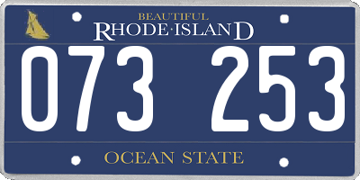 RI license plate 073253