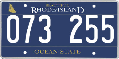 RI license plate 073255