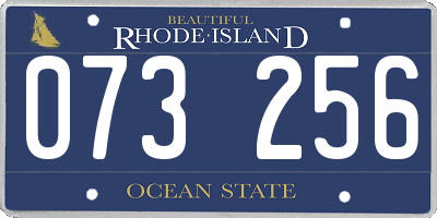 RI license plate 073256