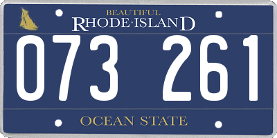 RI license plate 073261