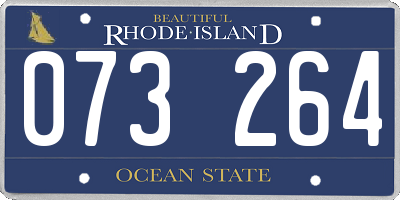 RI license plate 073264